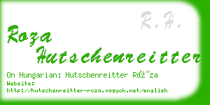 roza hutschenreitter business card